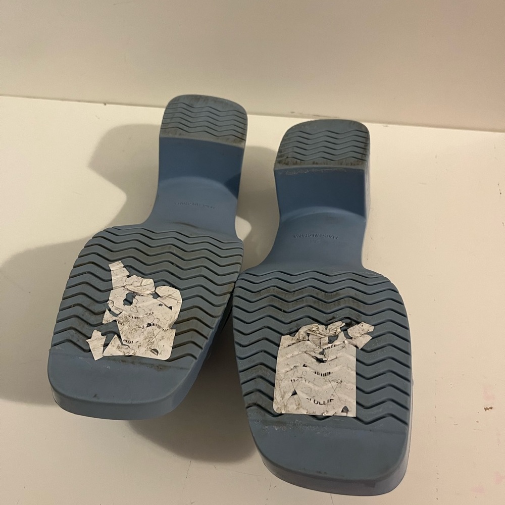 BP Blue Mules with Chunky Platform Heel - Picture 5 of 5